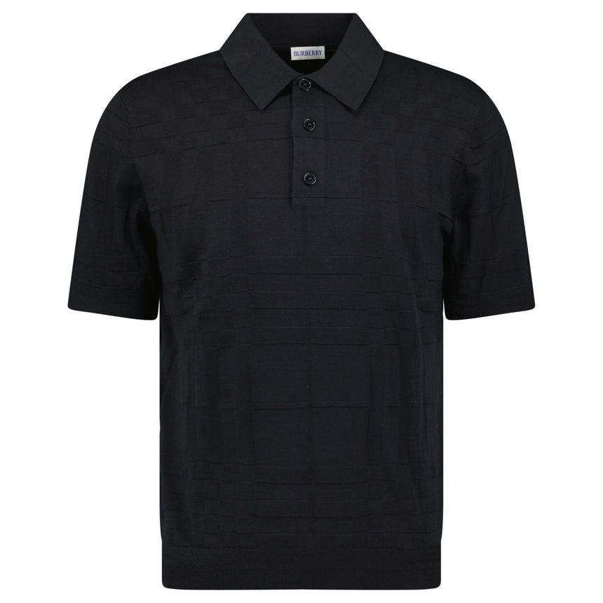 'Kieran' Knit Polo-Shirt Black