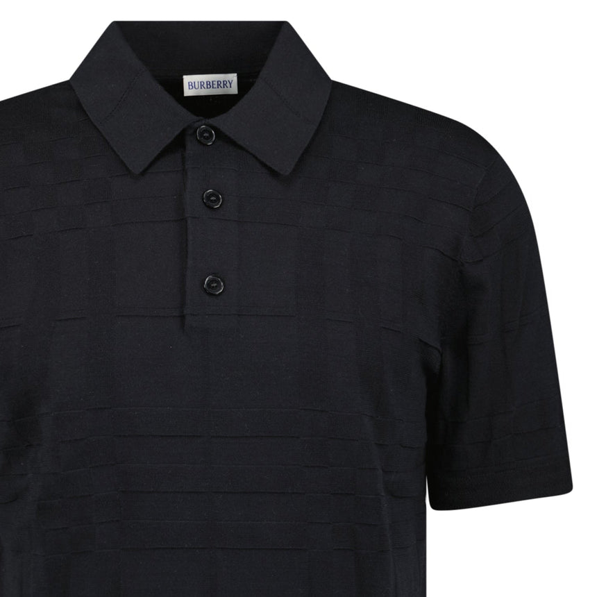 'Kieran' Knit Polo-Shirt Black