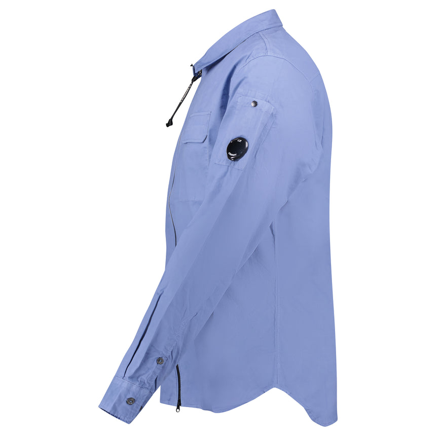 'Gabardine' Overshirt in Blue