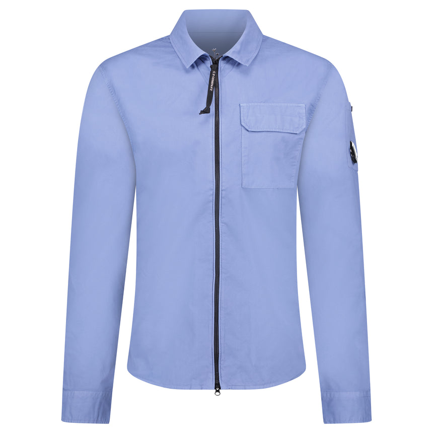 'Gabardine' Overshirt in Blue