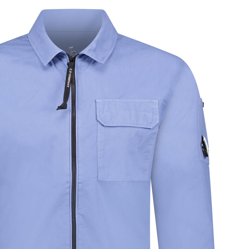 'Gabardine' Overshirt in Blue