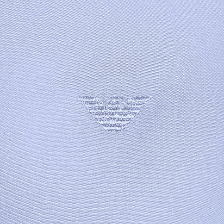 Button-Up Short Sleeve Shirt Light Blue