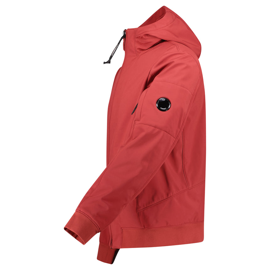 Shell-R Detachable Hooded Jacket in Ketchup Red