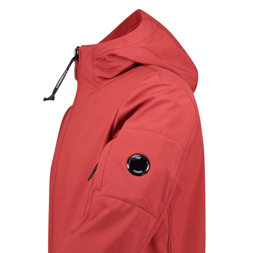 Shell-R Detachable Hooded Jacket in Ketchup Red