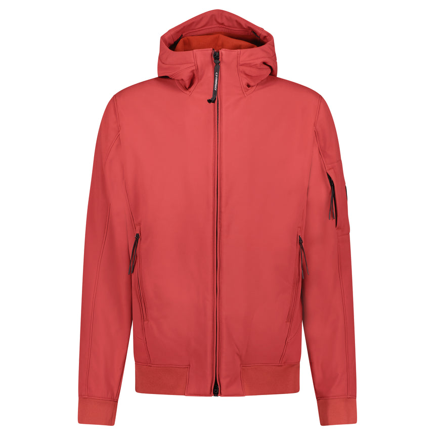 Shell-R Detachable Hooded Jacket in Ketchup Red