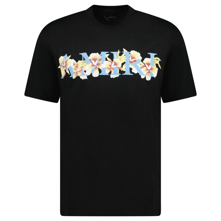 Amiri Hibiscus Logo T - Shirt Black - Boinclo ltd - Outlet Sale Under Retail