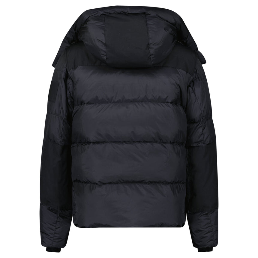 Burberry 'Leeds' Detachable Sleeve Hooded Down Jacket Black