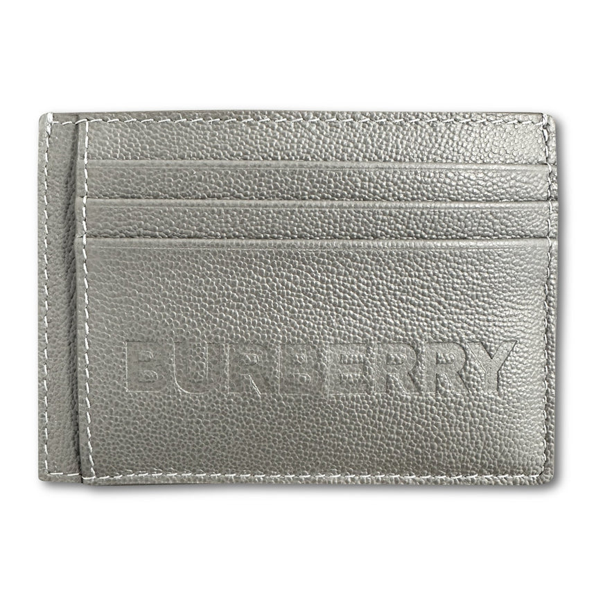 'Chase' Leather Card Holder With Money Clip Grey