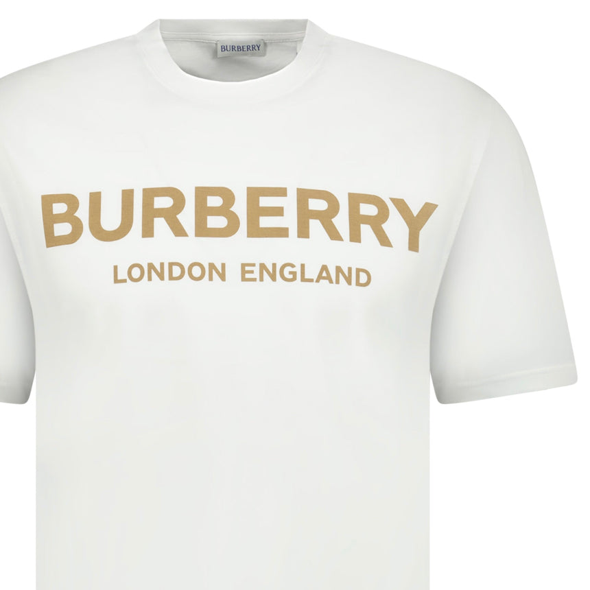 Burberry 'Ellison' London Logo Print T-Shirt White - Boinclo - Outlet Sale Under Retail
