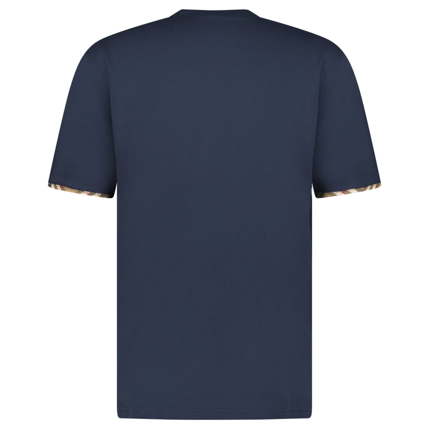 Burberry 'Ellison' Organic Cotton Check Sleeve Navy - Boinclo - Outlet Sale Under Retail