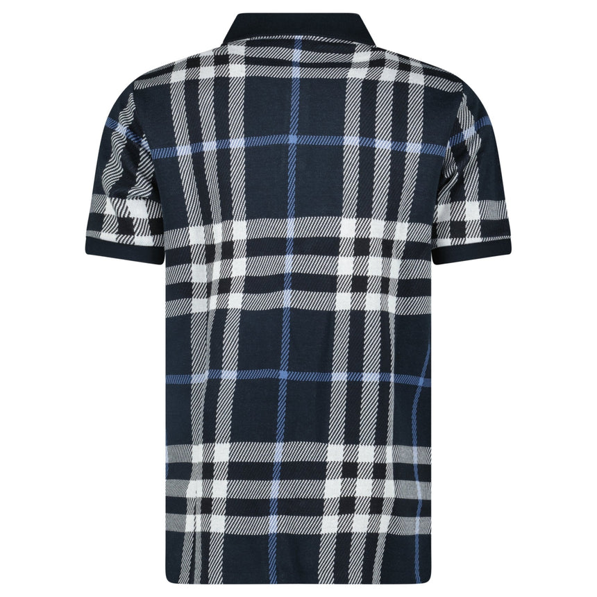 Burberry 'Ferry' Check Cotton Polo Navy - Boinclo - Outlet Sale Under Retail