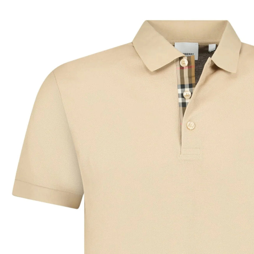 Burberry 'Hartford' Check Placket Polo Beige - Boinclo - Outlet Sale Under Retail