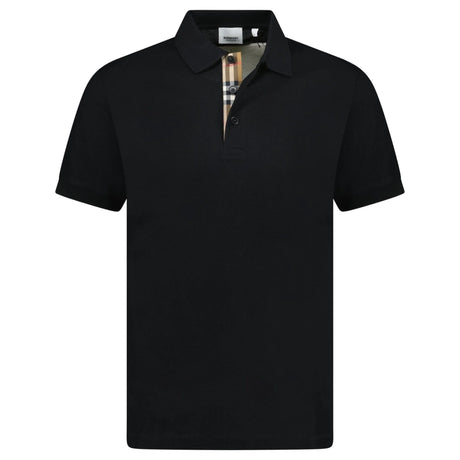 Burberry 'Hartford' Check Placket Polo Black - Boinclo - Outlet Sale Under Retail