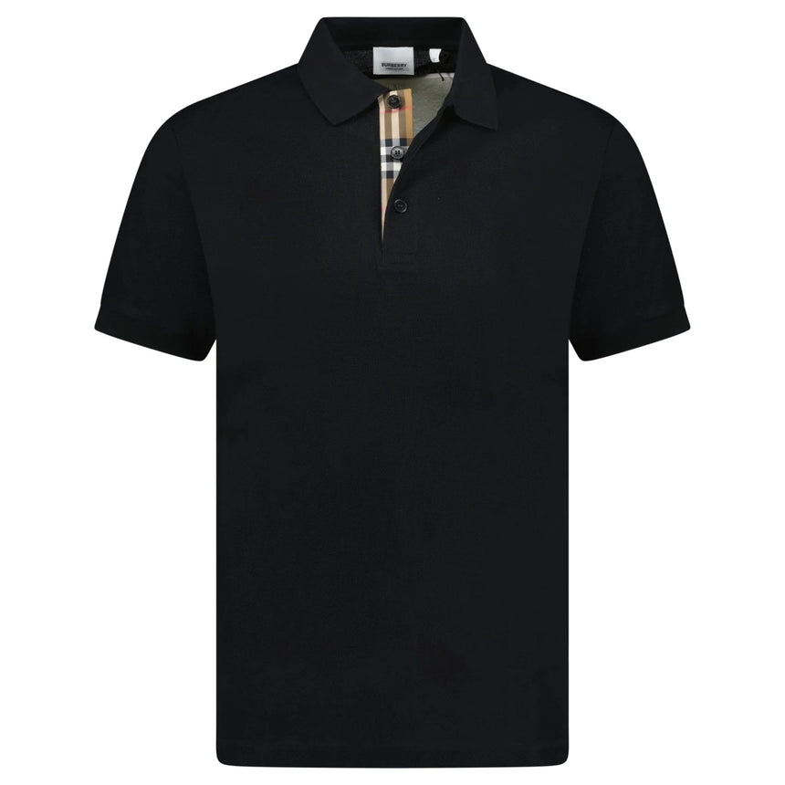 Burberry 'Hartford' Check Placket Polo Black - Boinclo - Outlet Sale Under Retail