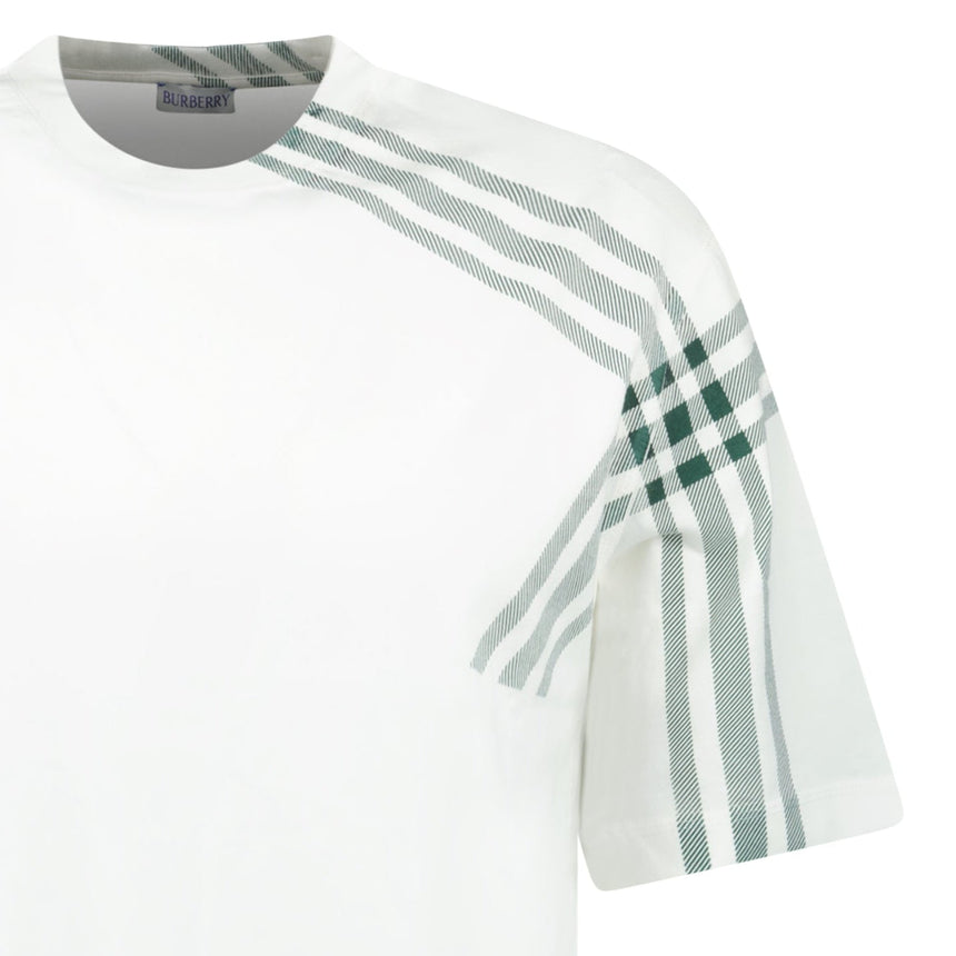 Burberry Large Shoulder Check White & Green - Boinclo - Outlet Sale Under Retail