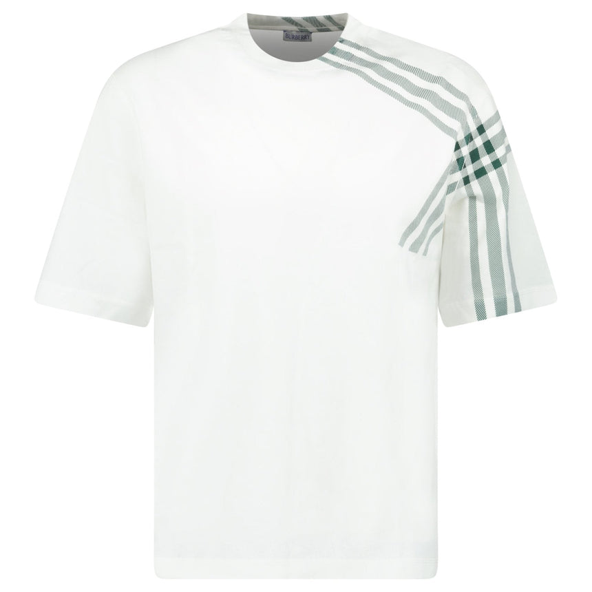 Burberry Large Shoulder Check White & Green - Boinclo - Outlet Sale Under Retail