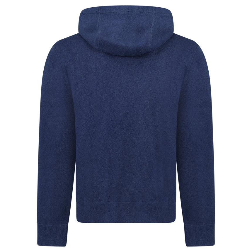 Burberry 'Lindley' Knitted Cashmere Hoodie Navy - Boinclo - Outlet Sale Under Retail