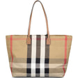 Burberry 'London' Canvas Tote Bag Taupe Brown - Boinclo - Outlet Sale Under Retail