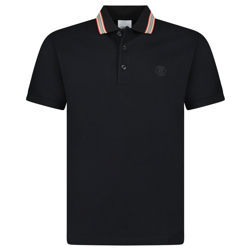 Burberry 'Pierson' TB Collar Polo - Shirt Black - Boinclo - Outlet Sale Under Retail