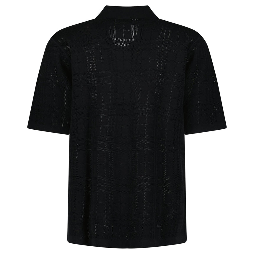 Burberry Tristam Check Knitted Polo Black - Boinclo - Outlet Sale Under Retail