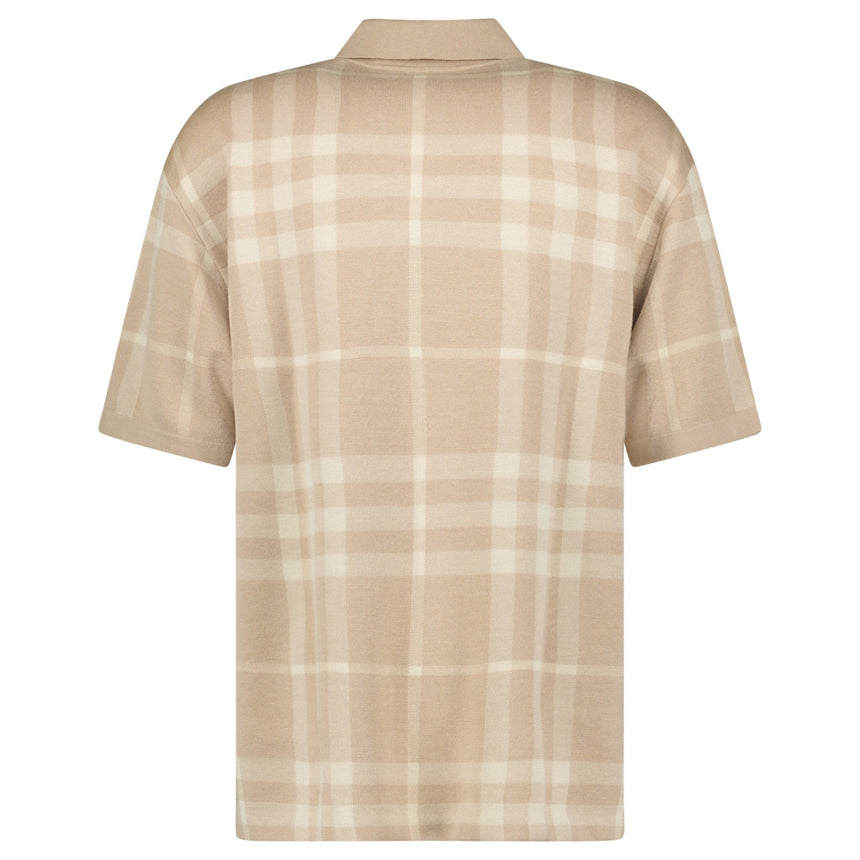 Burberry 'Wellman' Check Wool Polo Soft Fawn - Boinclo - Outlet Sale Under Retail
