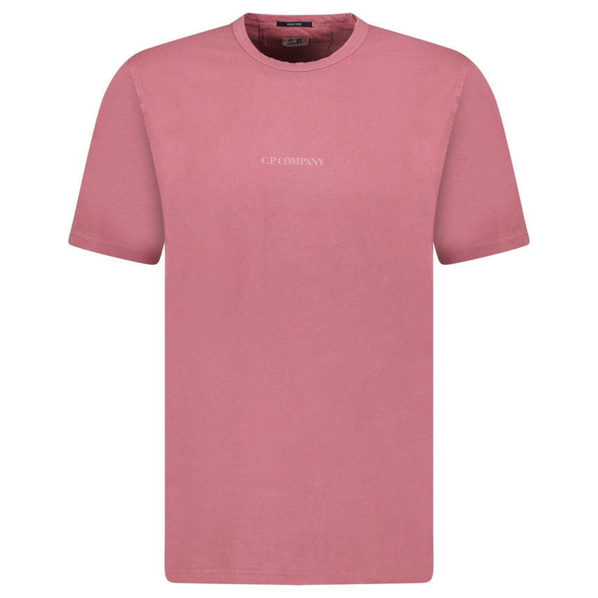 CP Company 24/1 Jersey Logo T-Shirt Red Bud - Boinclo - Outlet Sale Under Retail