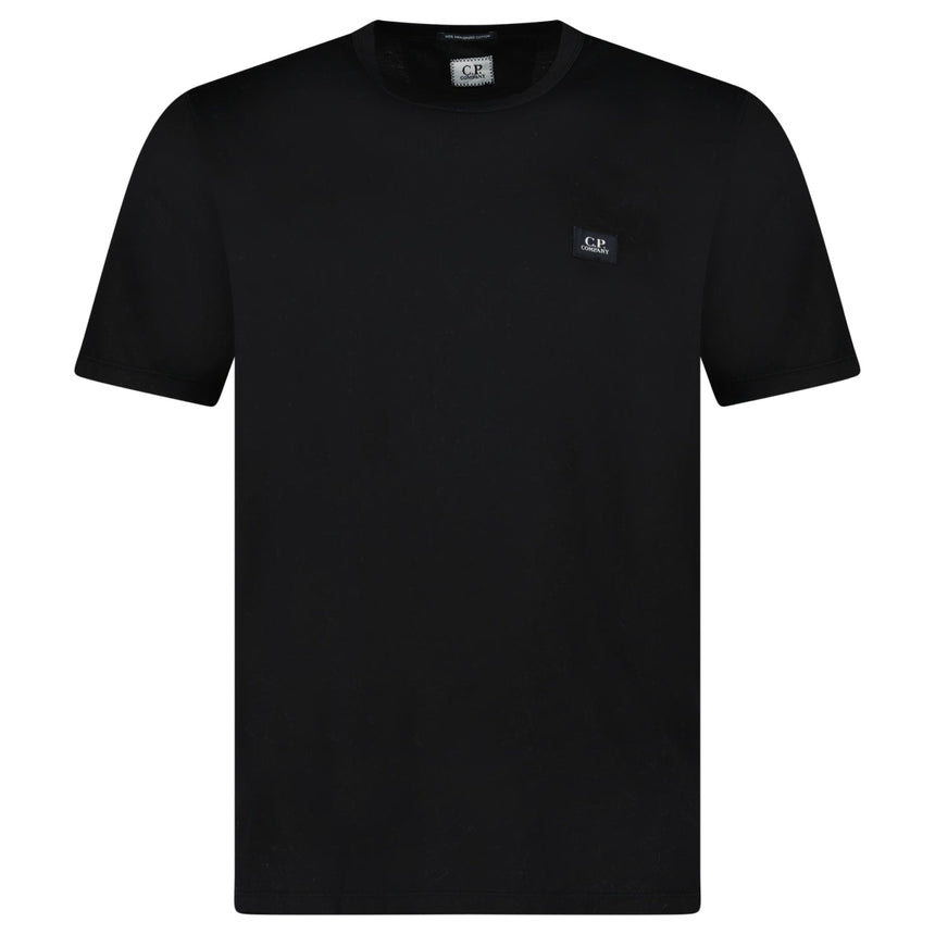 CP Company 70/2 Mercerised Jersey Logo Patch T-Shirt in Black - Boinclo - Outlet Sale Under Retail