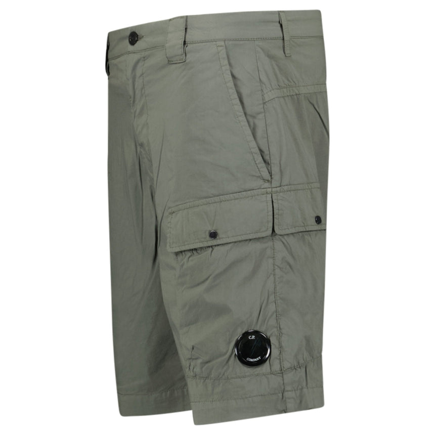 CP Company Ivy Green Stretch Sateen Cargo Shorts - Boinclo - Outlet Sale Under Retail