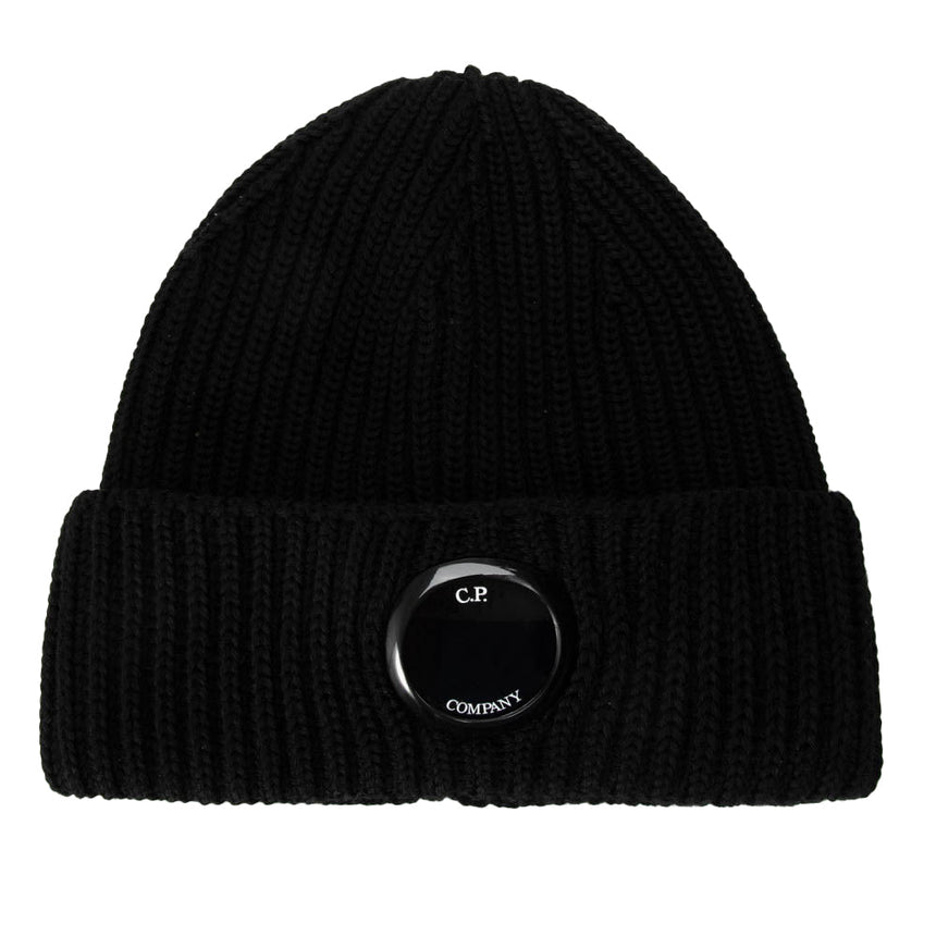 Lens Wool Beanie Black