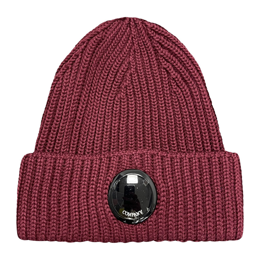 Lens Wool Beanie Maroon