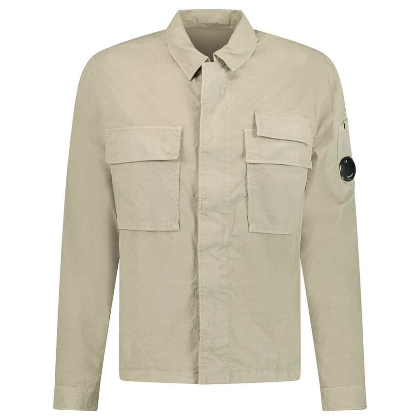 CP Company Organic Gabardine Utility Lens Shirt in Beige - Boinclo - Outlet Sale Under Retail