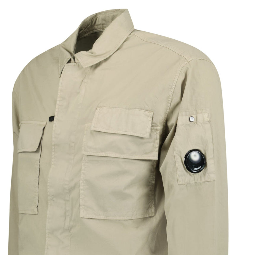 CP Company Organic Gabardine Utility Lens Shirt in Beige - Boinclo - Outlet Sale Under Retail