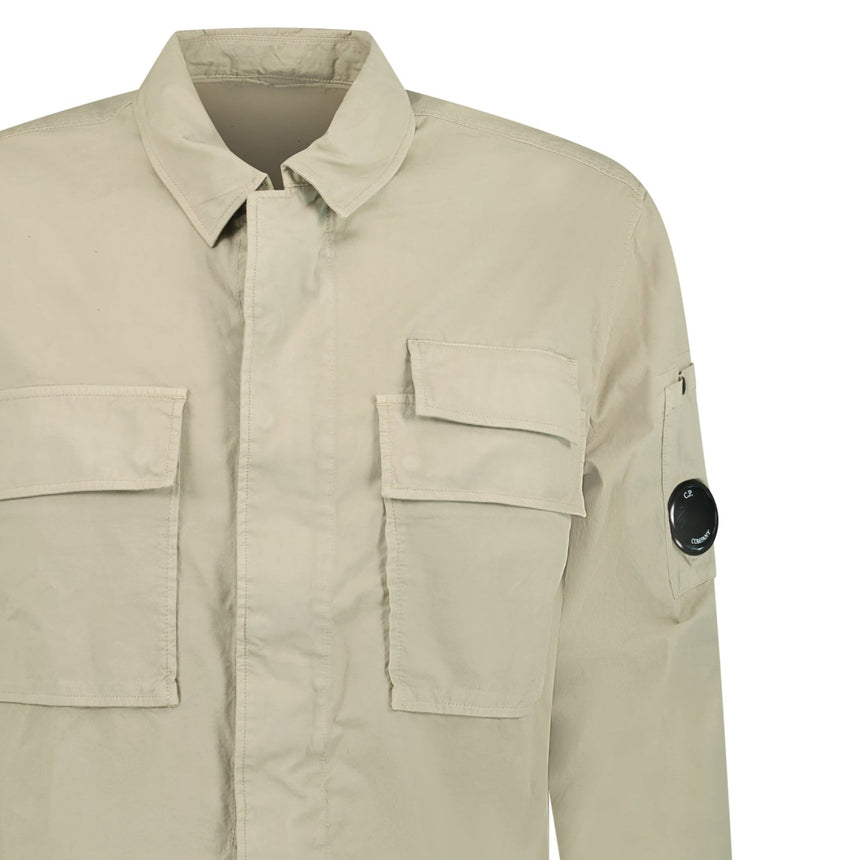 CP Company Organic Gabardine Utility Lens Shirt in Beige - Boinclo - Outlet Sale Under Retail