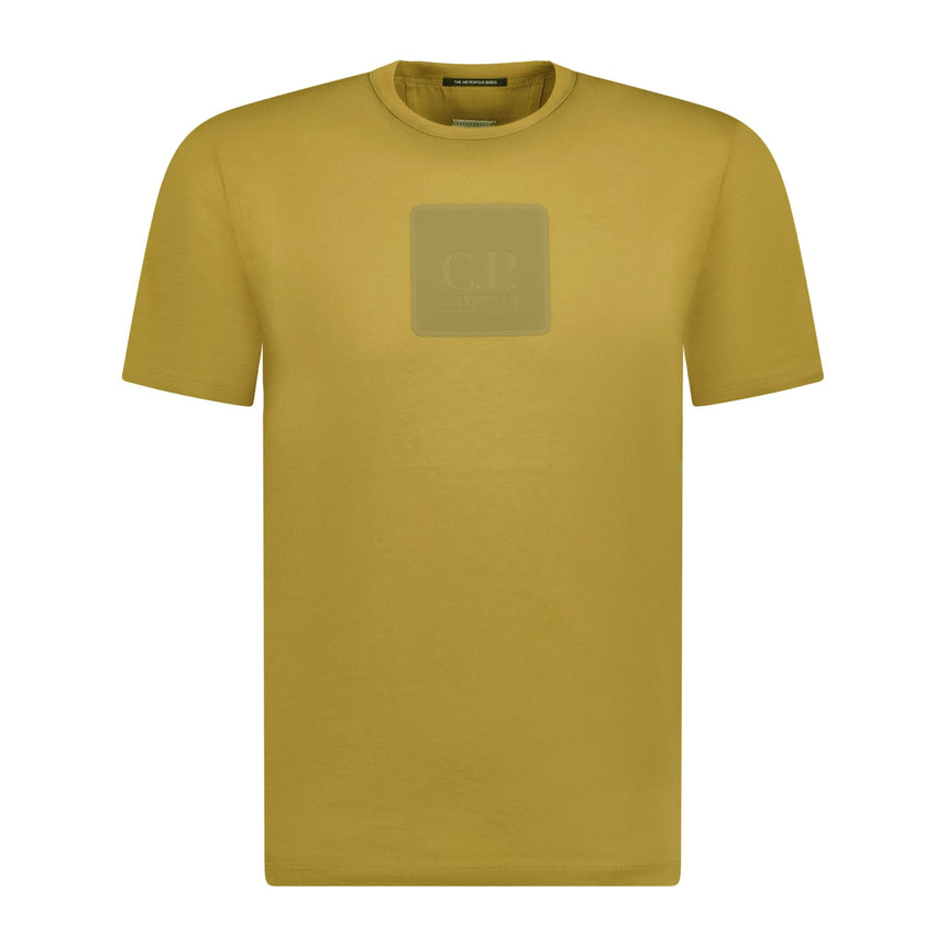CP Company Rubber Logo T-Shirt Cumin - Boinclo ltd - Outlet Sale Under Retail