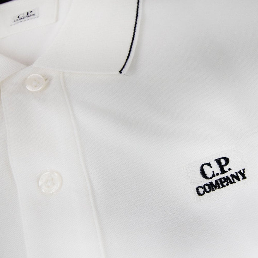 'Tacting Piquet' Short Sleeve Polo White