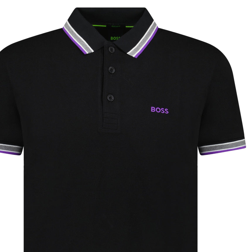 Hugo Boss Paddy Polo Shirt Purple & Black - Boinclo - Outlet Sale Under Retail