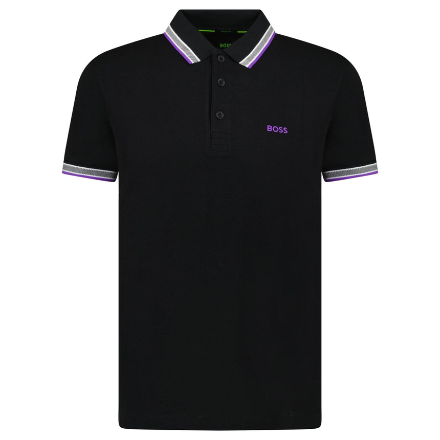 Hugo Boss Paddy Polo Shirt Purple & Black - Boinclo - Outlet Sale Under Retail