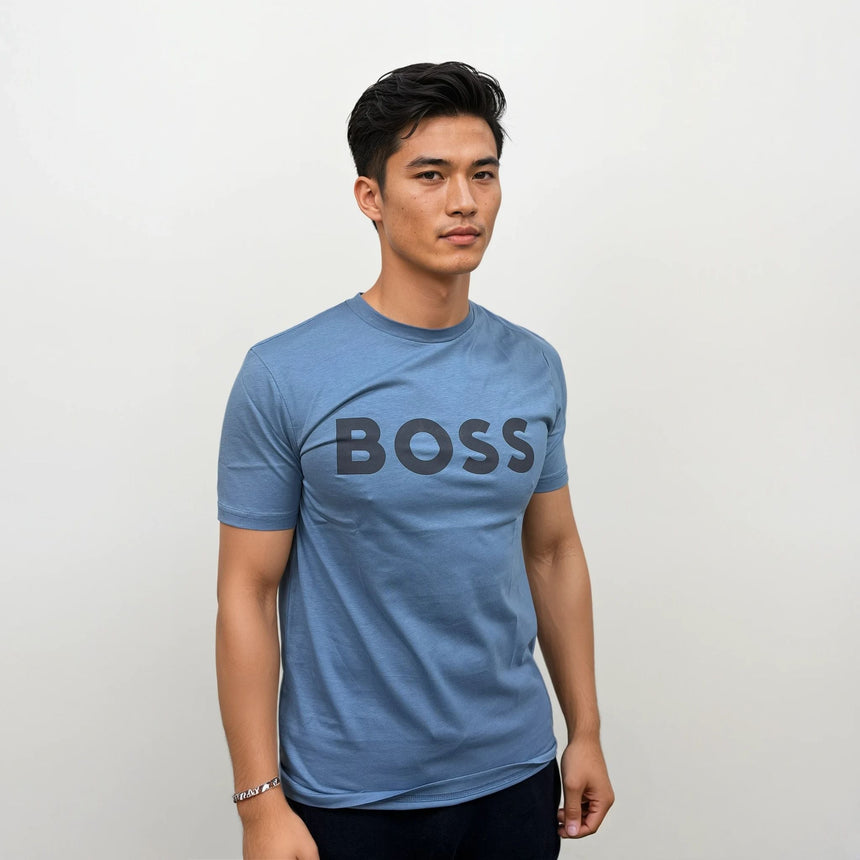 Hugo Boss Thinking 1 Logo T-Shirt in Blue - Boinclo - Outlet Sale Under Retail