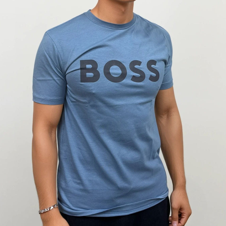 Hugo Boss Thinking 1 Logo T-Shirt in Blue - Boinclo - Outlet Sale Under Retail