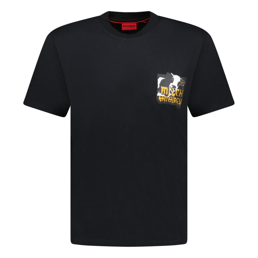 HUGO 'Milch Energy' T - Shirt Black - Boinclo ltd - Outlet Sale Under Retail
