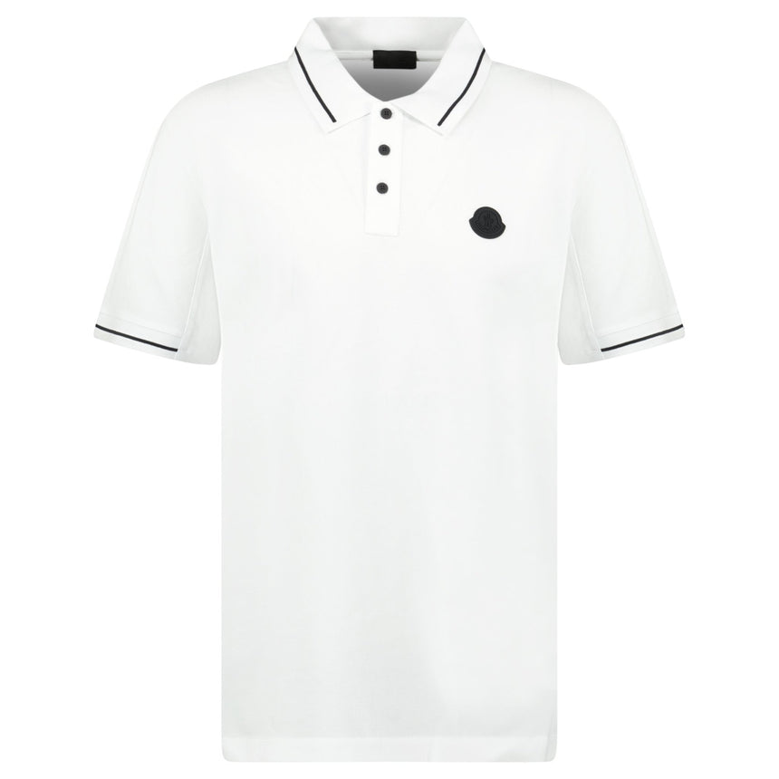 Logo Patch Smart Polo Shirt in White