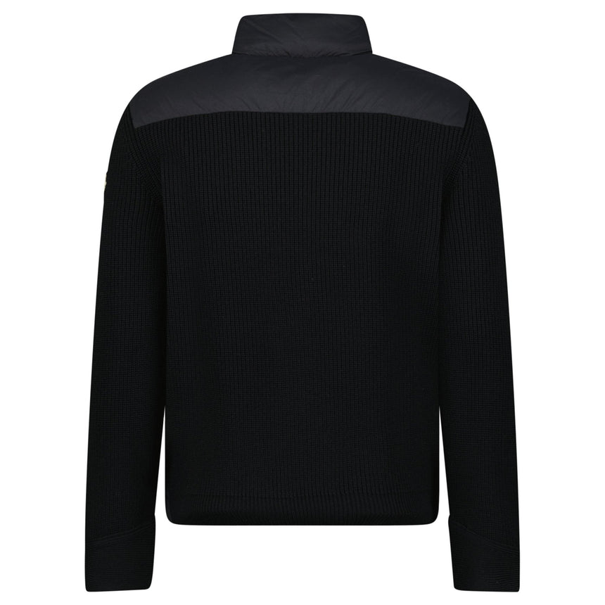 Moncler Panelled Padded Cardigan in Black - Boinclo - Outlet Sale Under Retail