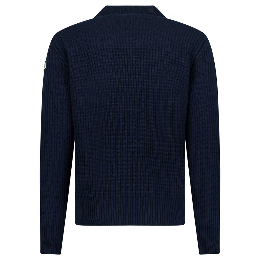 Moncler Wool & Cashmere Jumper Navy - Boinclo - Outlet Sale Under Retail