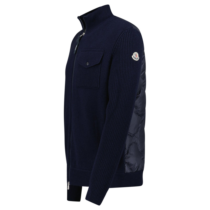 Moncler Wool - Cashmere Puffer - Detail Jacket in navy - Boinclo - Outlet Sale Under Retail