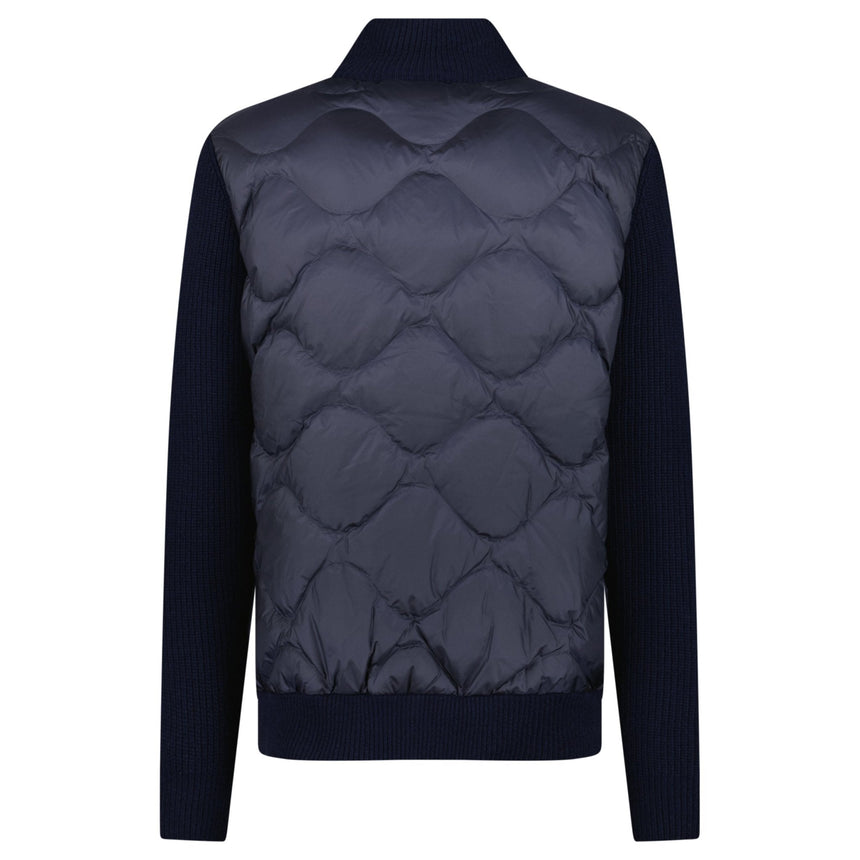 Moncler Wool - Cashmere Puffer - Detail Jacket in navy - Boinclo - Outlet Sale Under Retail