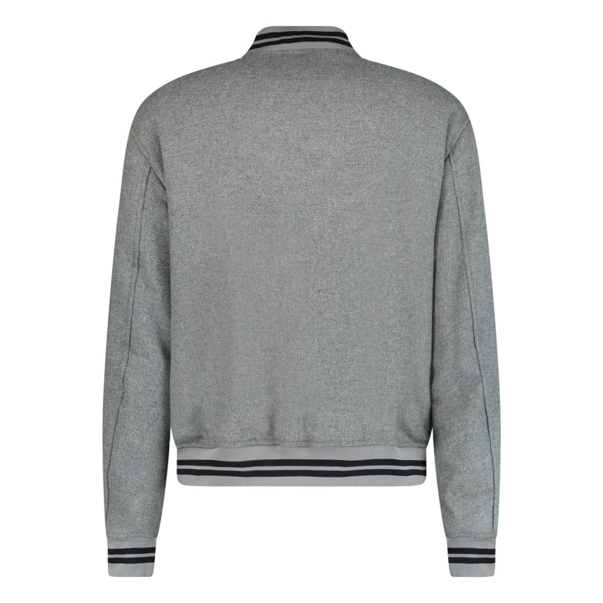 OFF - WHITE Diagonal Outline Varsity Jacket Grey - Boinclo ltd - Outlet Sale Under Retail