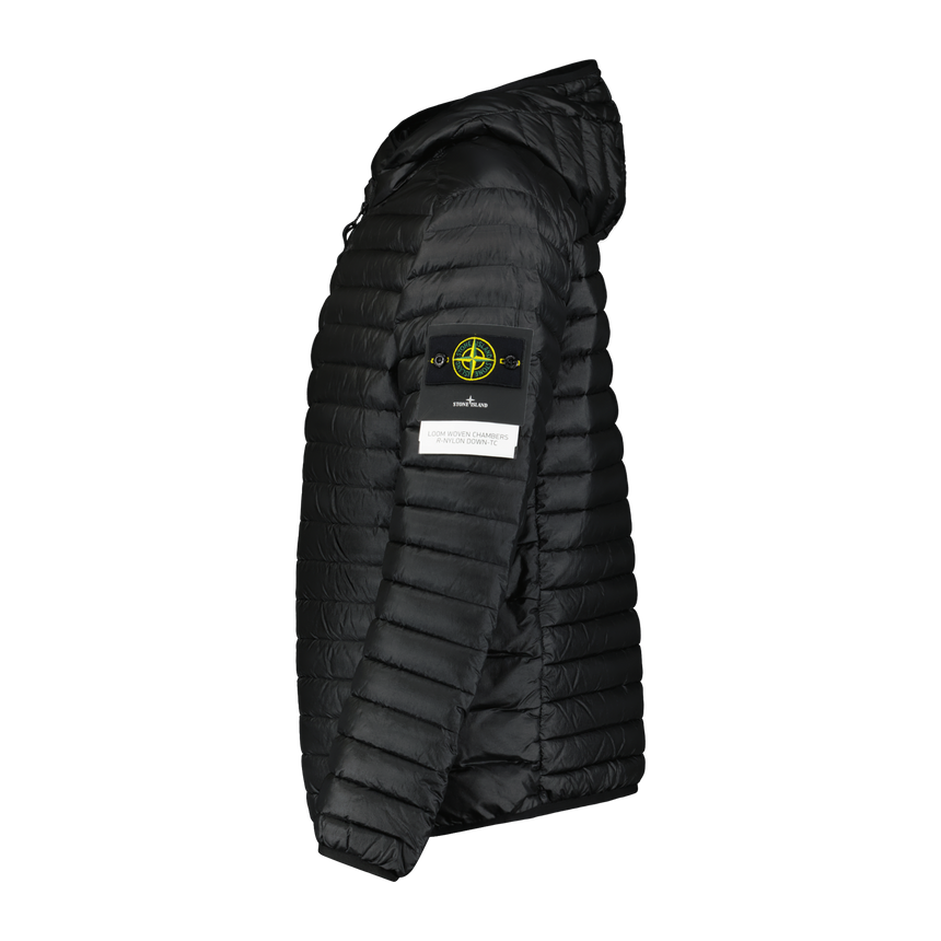 Stone Island Loom Woven Down Chambers Stretch Nylon-TC Jacket Black - Boinclo ltd - Outlet Sale Under Retail