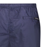 Black Rubber Logo Swim Shorts Navy