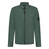 Zip 'Gabardine' Overshirt Dark Green