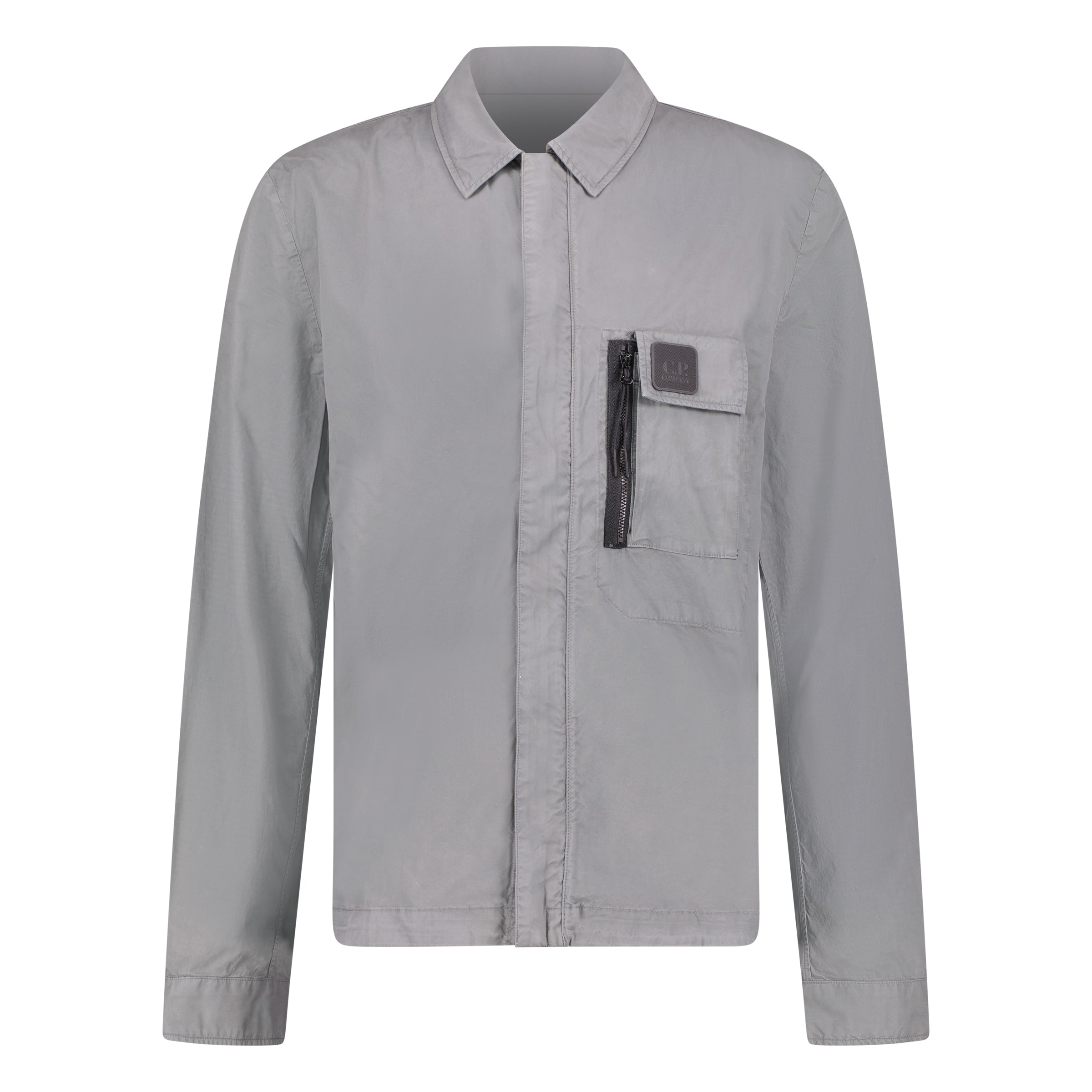 Color variation of Zip 'Gabardine' Overshirt Grey